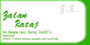 zalan rataj business card